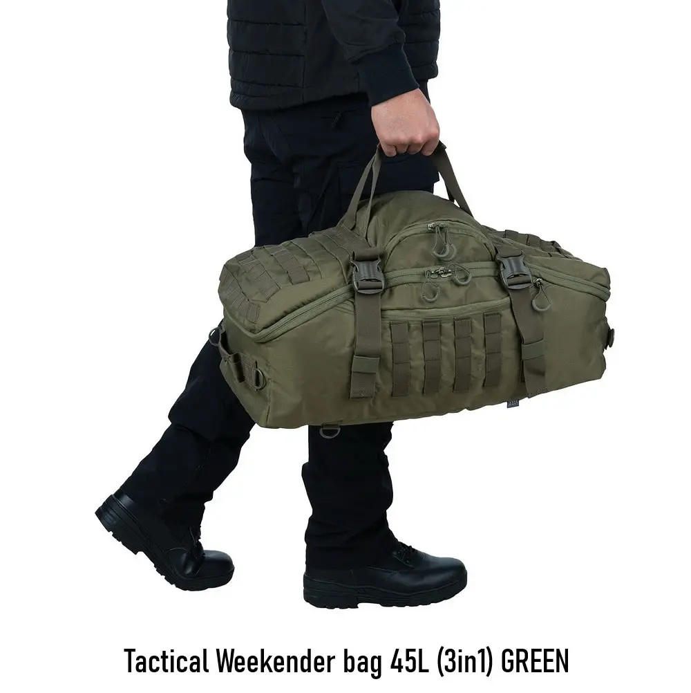 Tactical Weekender bag 45L (3in1) GREEN pic 8.webp
