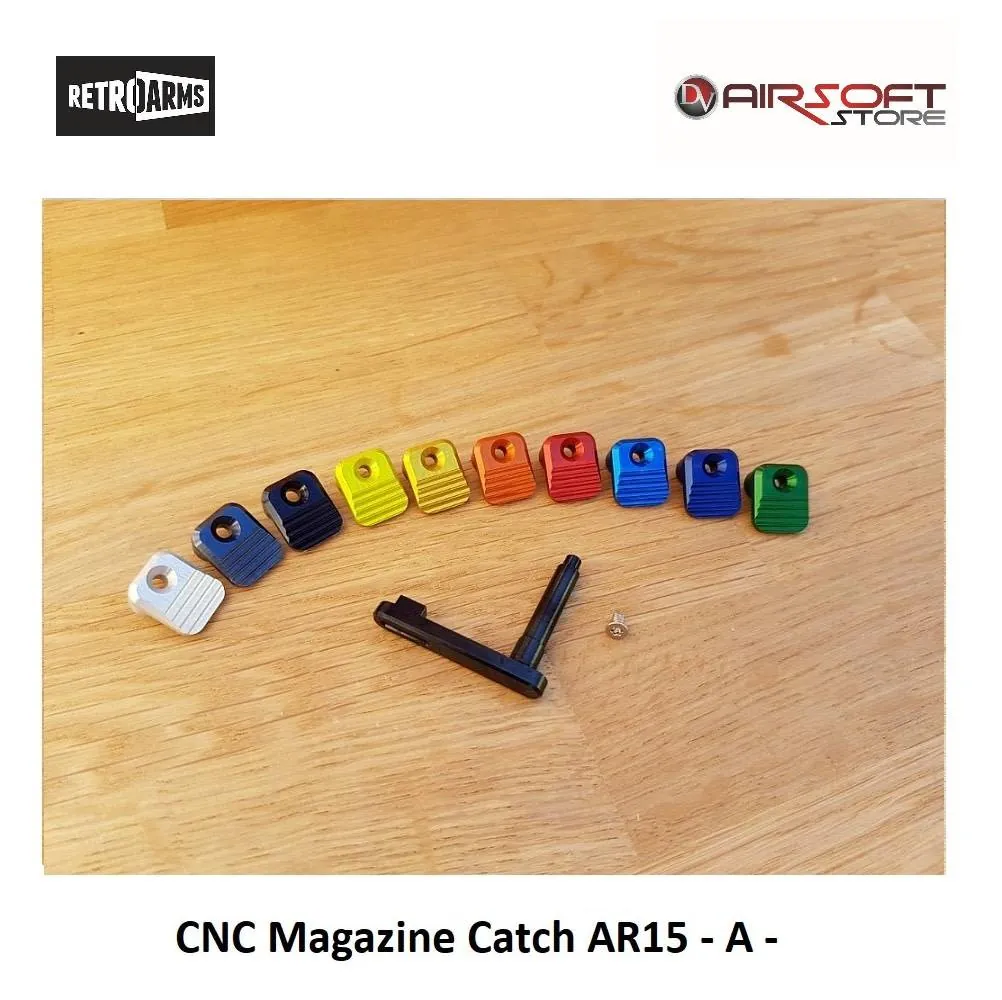 [2100000025190] CNC Magazine Catch AR15 - A - (Silver)
