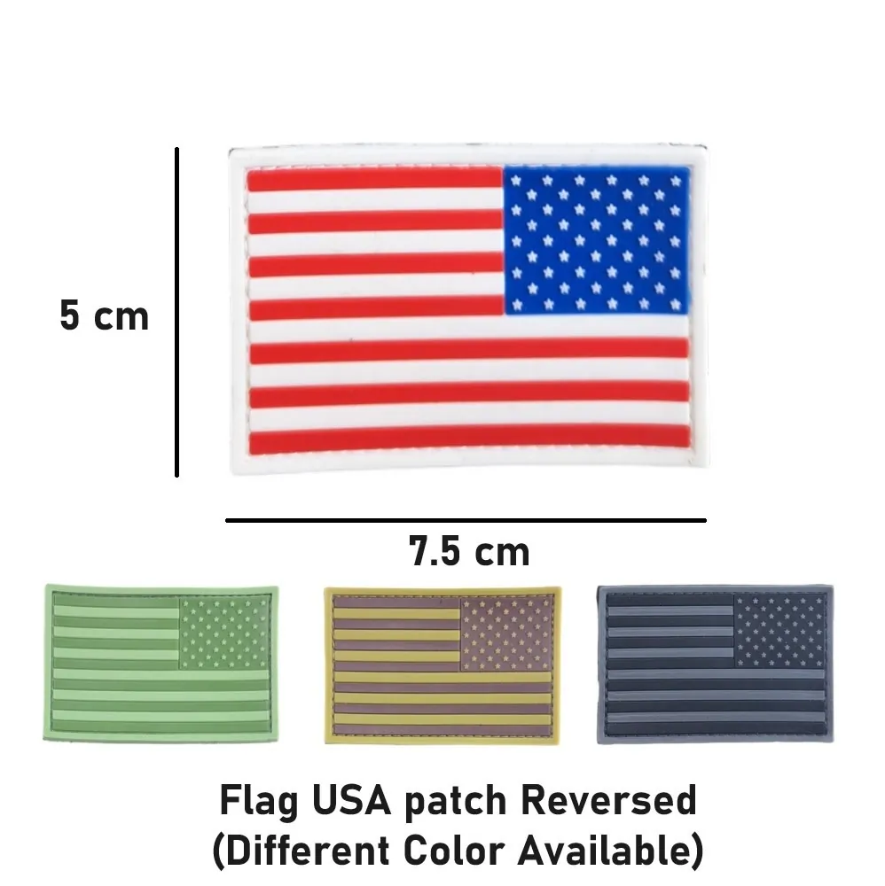[2100000027880] Flag USA patch Reversed (SWAT)