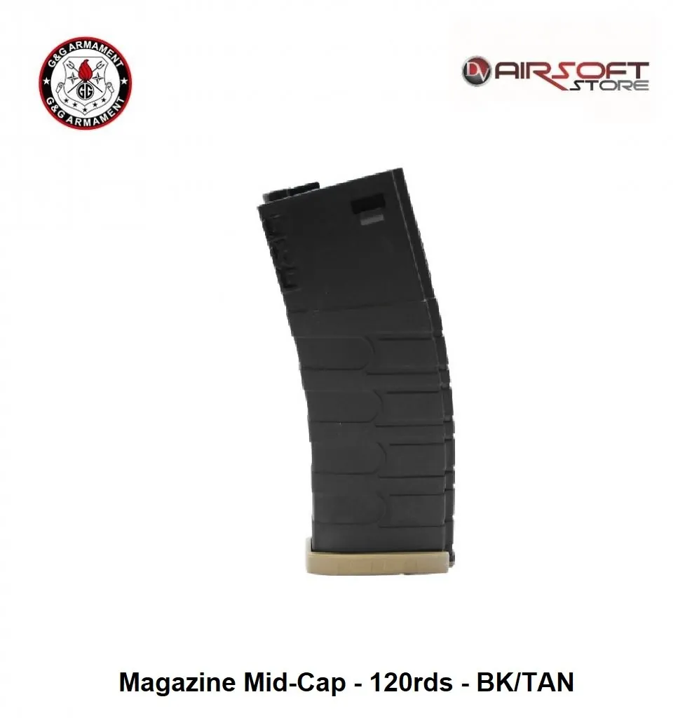 G&G Magazine Mid-Cap - 120rds - BK/TAN