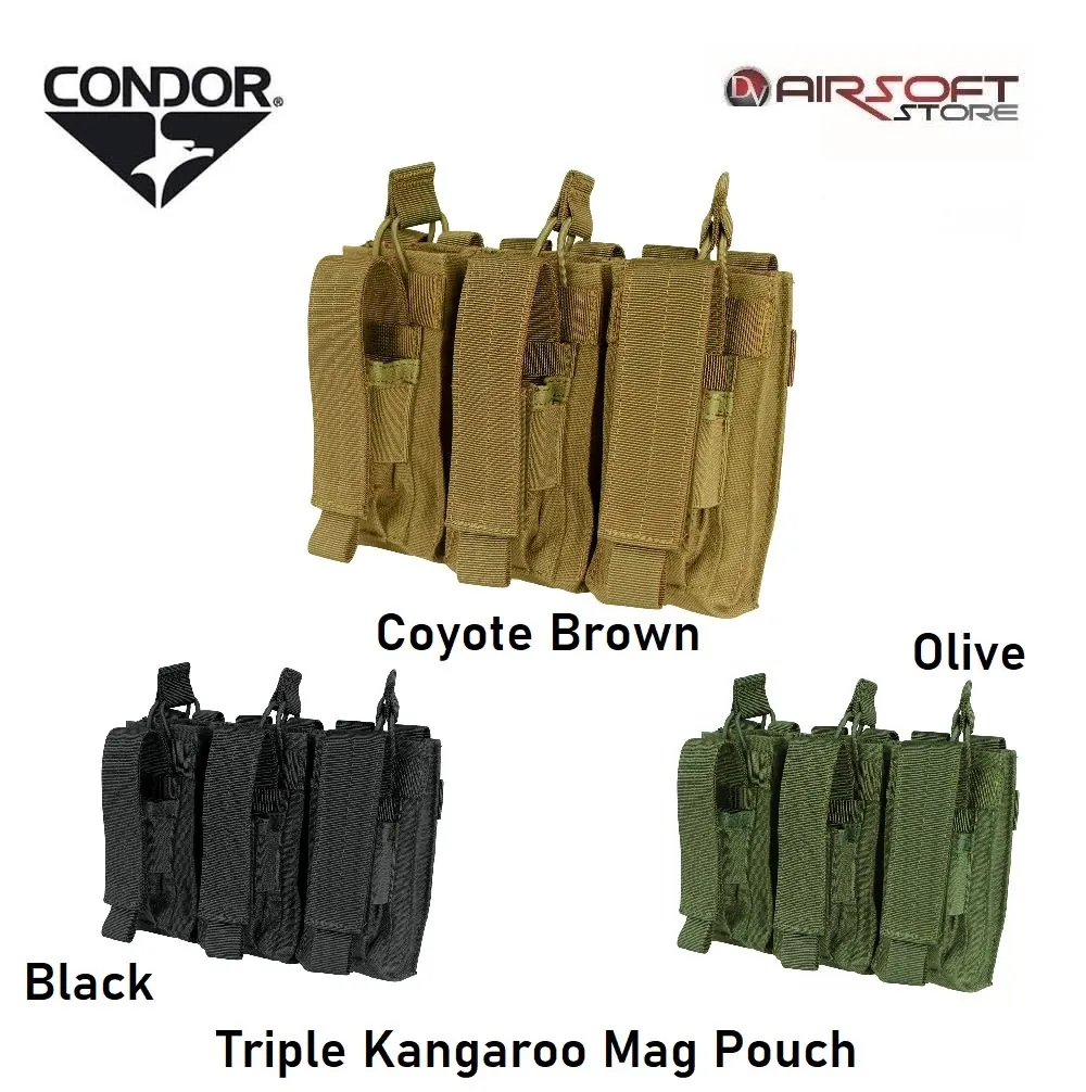 [2100000043330] Triple Kangaroo Mag Pouch (Black)