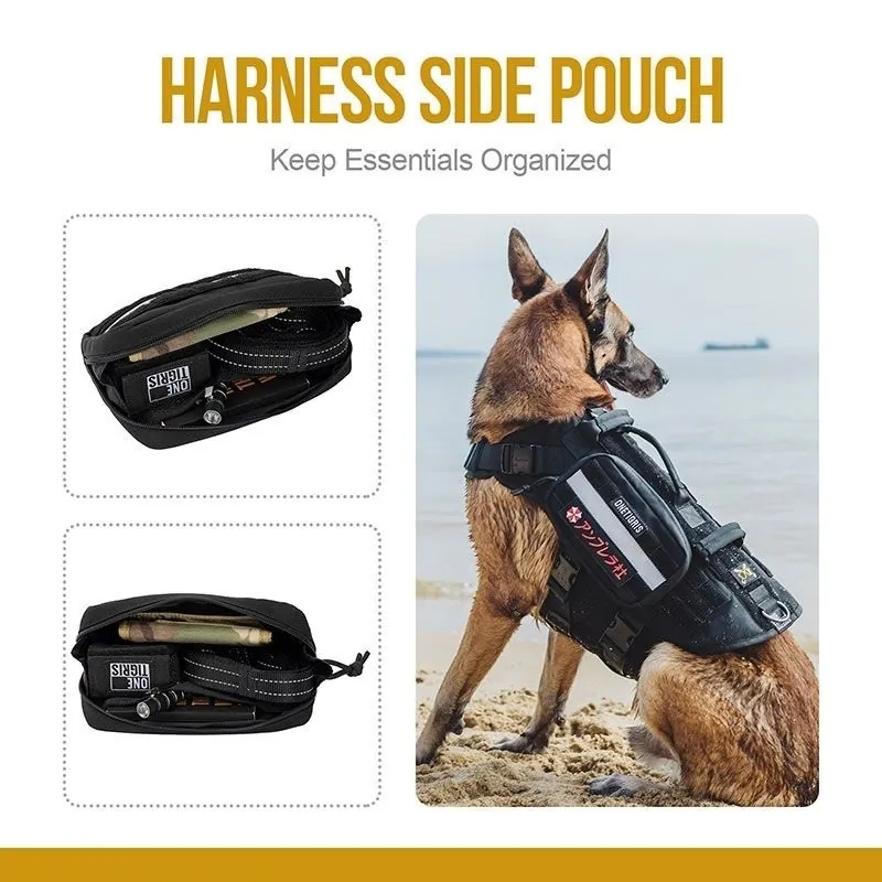 [2100000054619] MOLLE Dog Pouches (2 pieces) (Black)