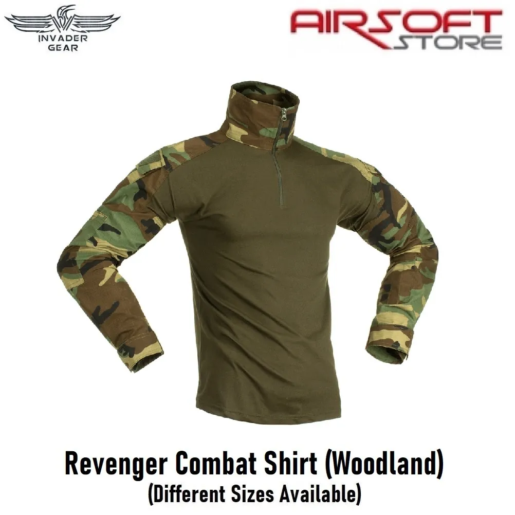 [2100000061297] Revenger Combat Shirt (Woodland) (S)