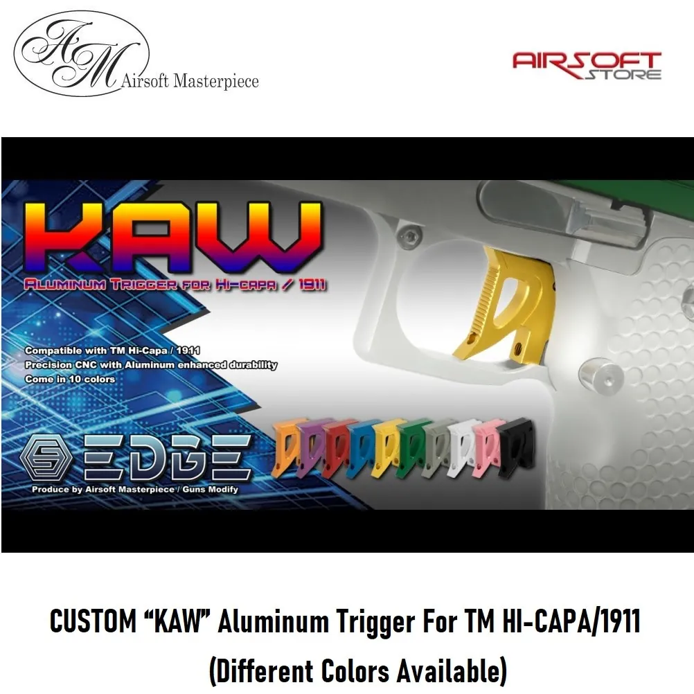 [2100000061709] CUSTOM “KAW” Aluminum Trigger For TM HI-CAPA/1911 (Black)