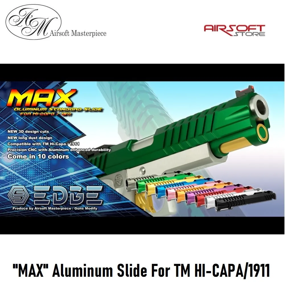 [2100000063529] "MAX" Aluminum Slide For TM HI-CAPA 5.1 /1911 (Black)
