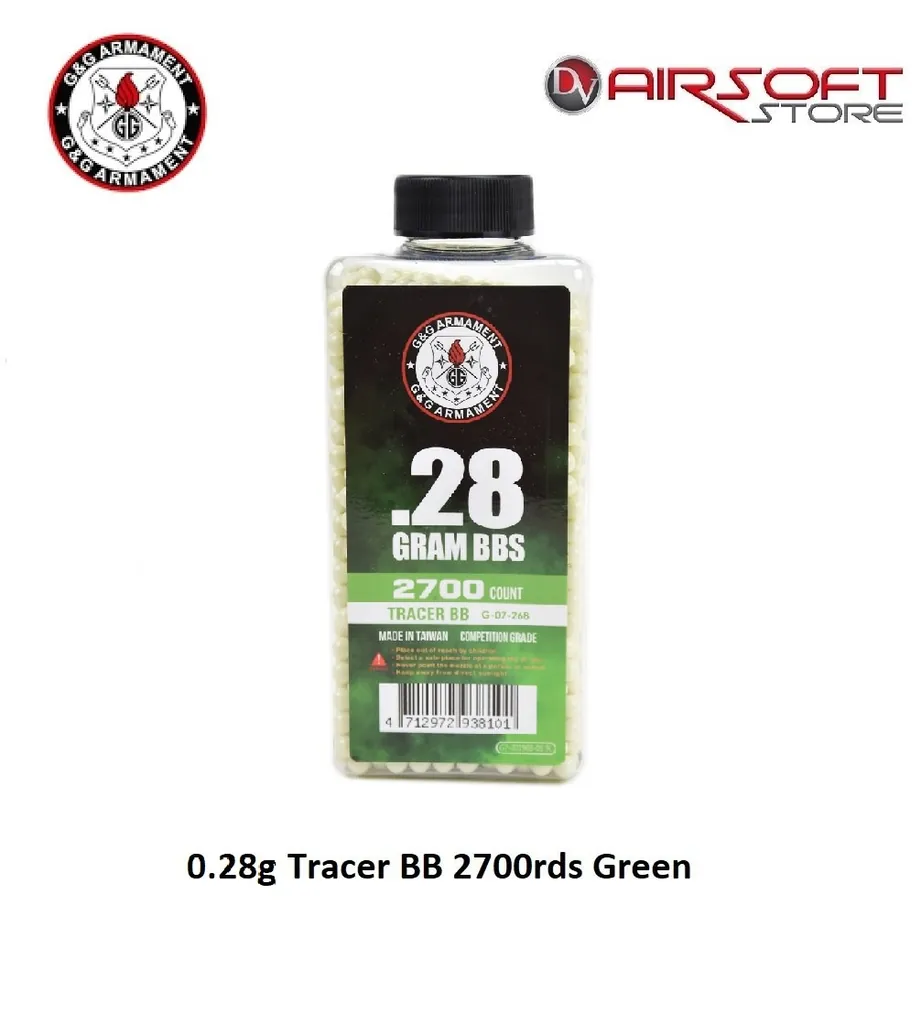 0.28g Tracer BB 2700rds Green