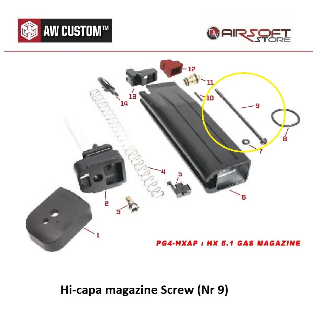 Hi-capa magazine Screw (Nr 9)