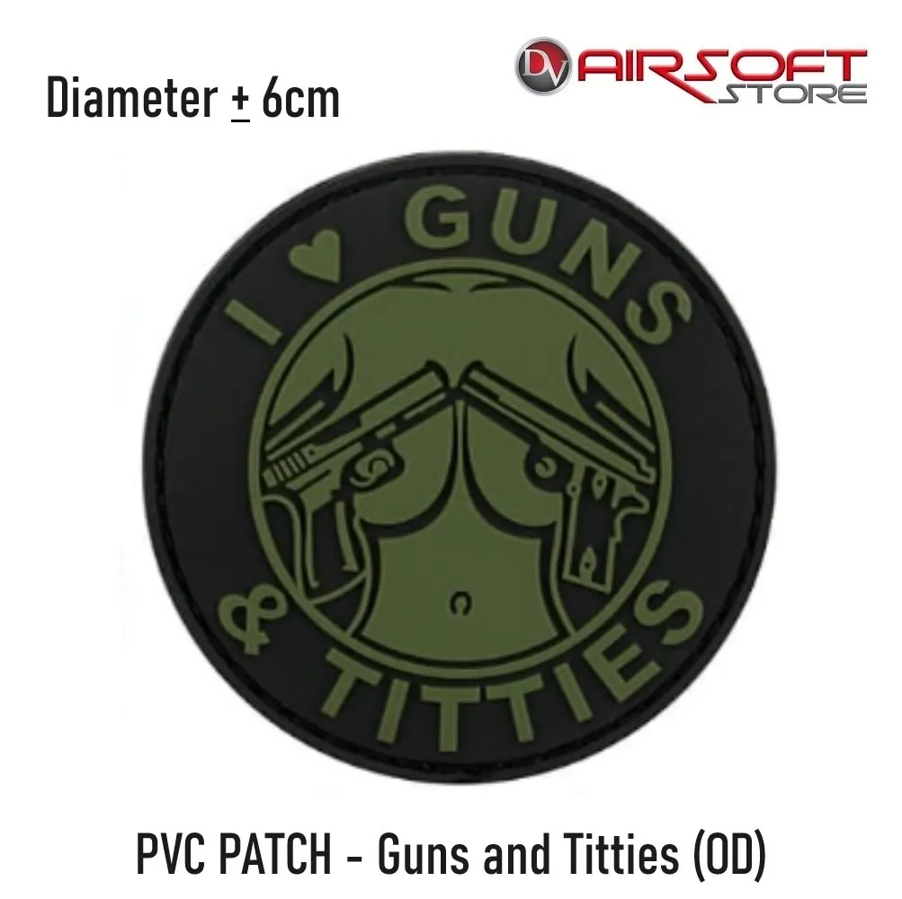 PVC PATCH - Guns and Titties (OD)