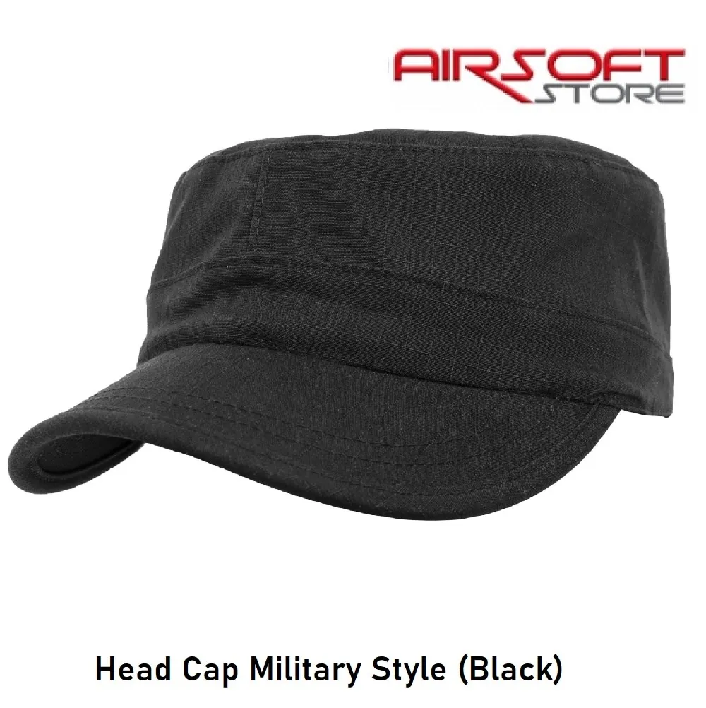 Head Cap Military Style (Black)