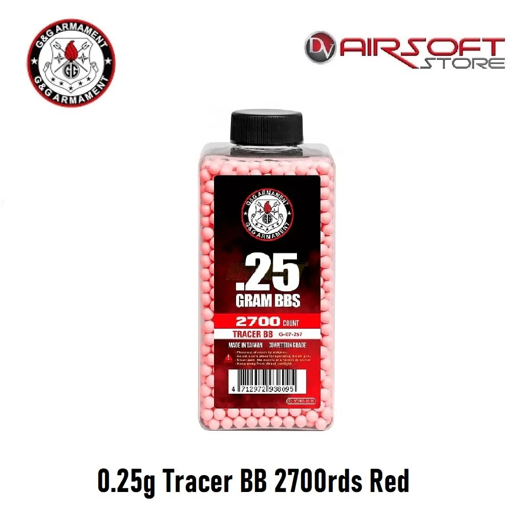 0.25g Tracer BB 2700rds Red