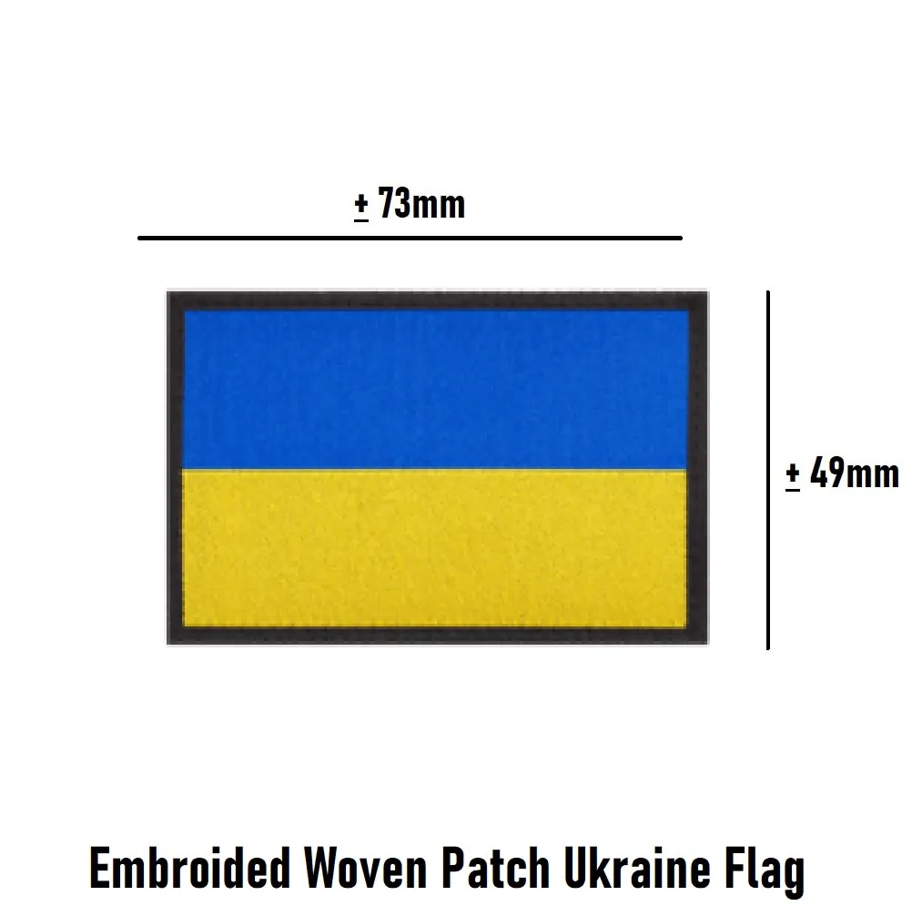 [2100000058488] Embroided Woven Patch Ukraine Flag