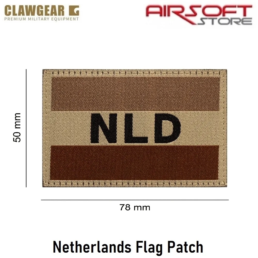 [2100000060788] Netherlands Flag Patch Embroided Desert