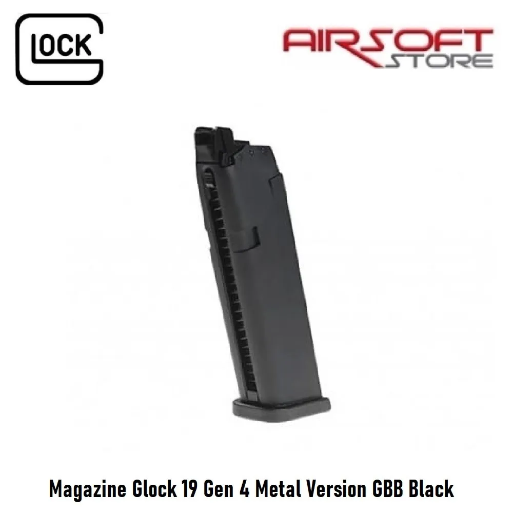 Magazine Glock 19 Gen 4 Metal Version GBB Black