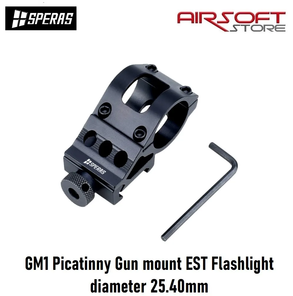 GM1 Picatinny Gun mount EST Flashlight diameter 25.40mm