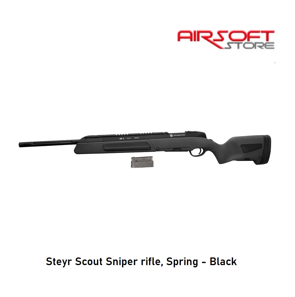 [2100000065578] Steyr Scout Sniper rifle, Spring - Black