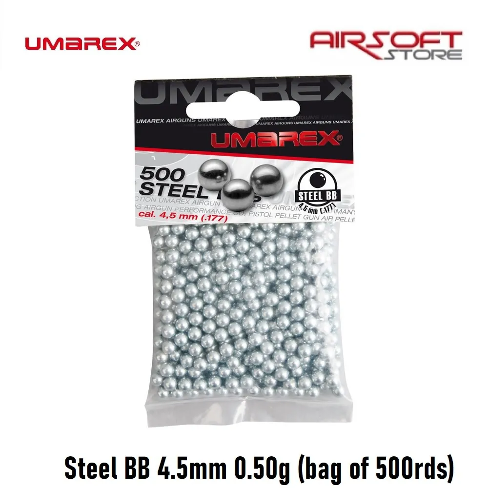 [2100000068302] Steel BB 4.5mm (bag of 500rds)