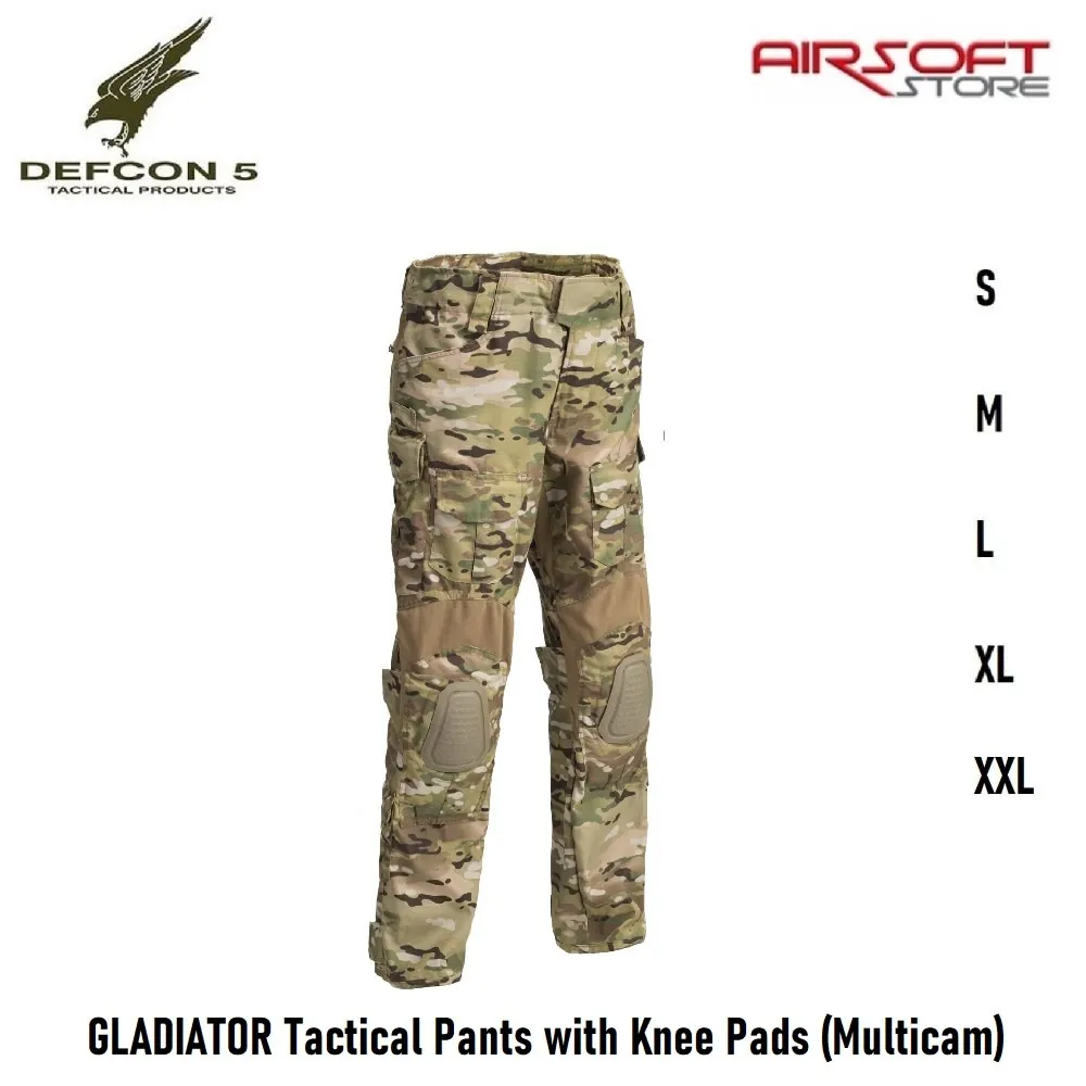 [2100000070473] GLADIATOR Tactical Pants with Knee Pads (Multicam) (S)