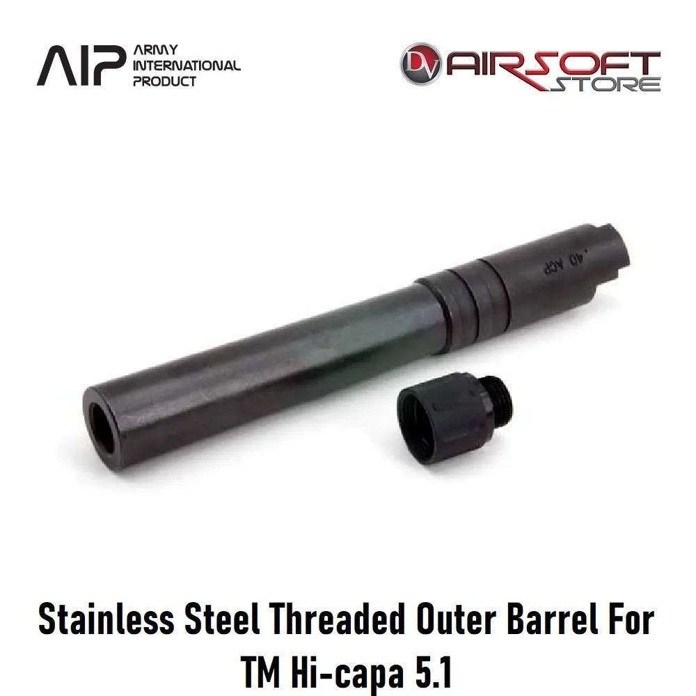 [2100000071005] Stainless Steel Threaded Outer Barrel For TM Hi-capa 5.1