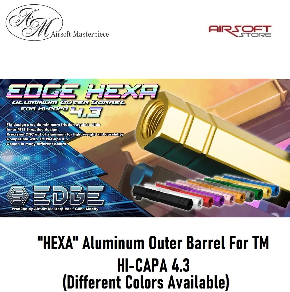 [2100000071999] "HEXA" Aluminum Outer Barrel For TM HI-CAPA 4.3 (Black)