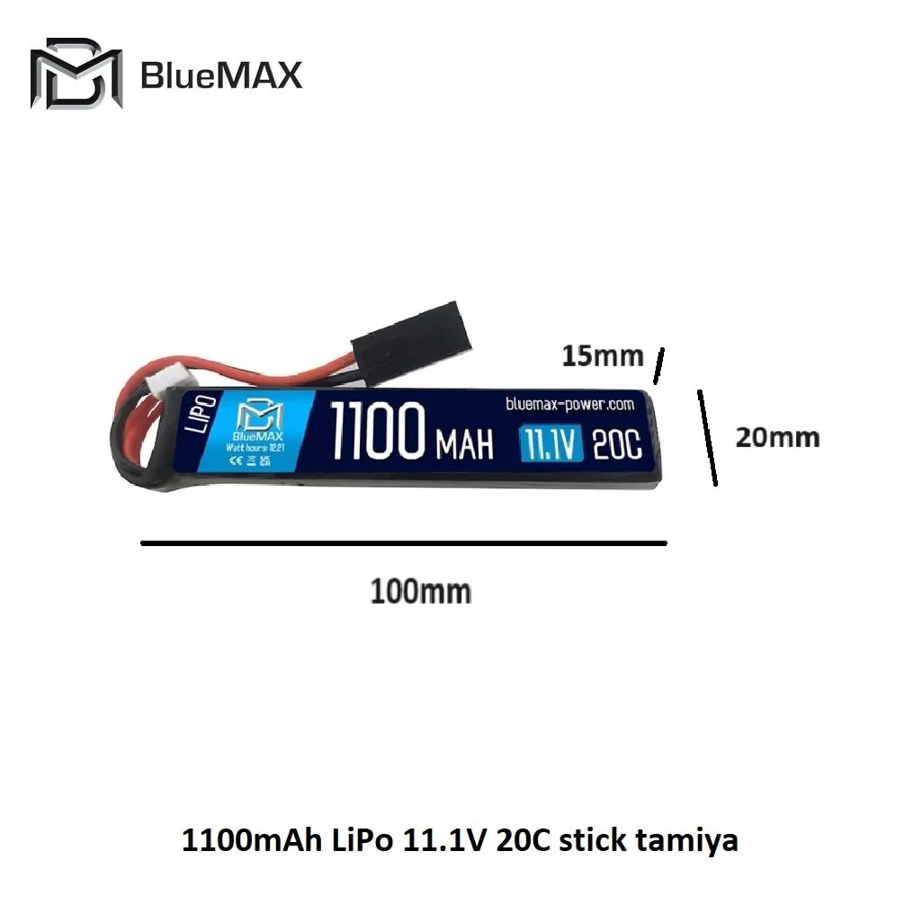 1100mAh LiPo 11.1V 20C stick tamiya