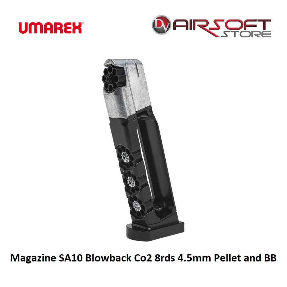 Magazine SA10 Blowback Co2 8rds 4.5mm Pellet and BB