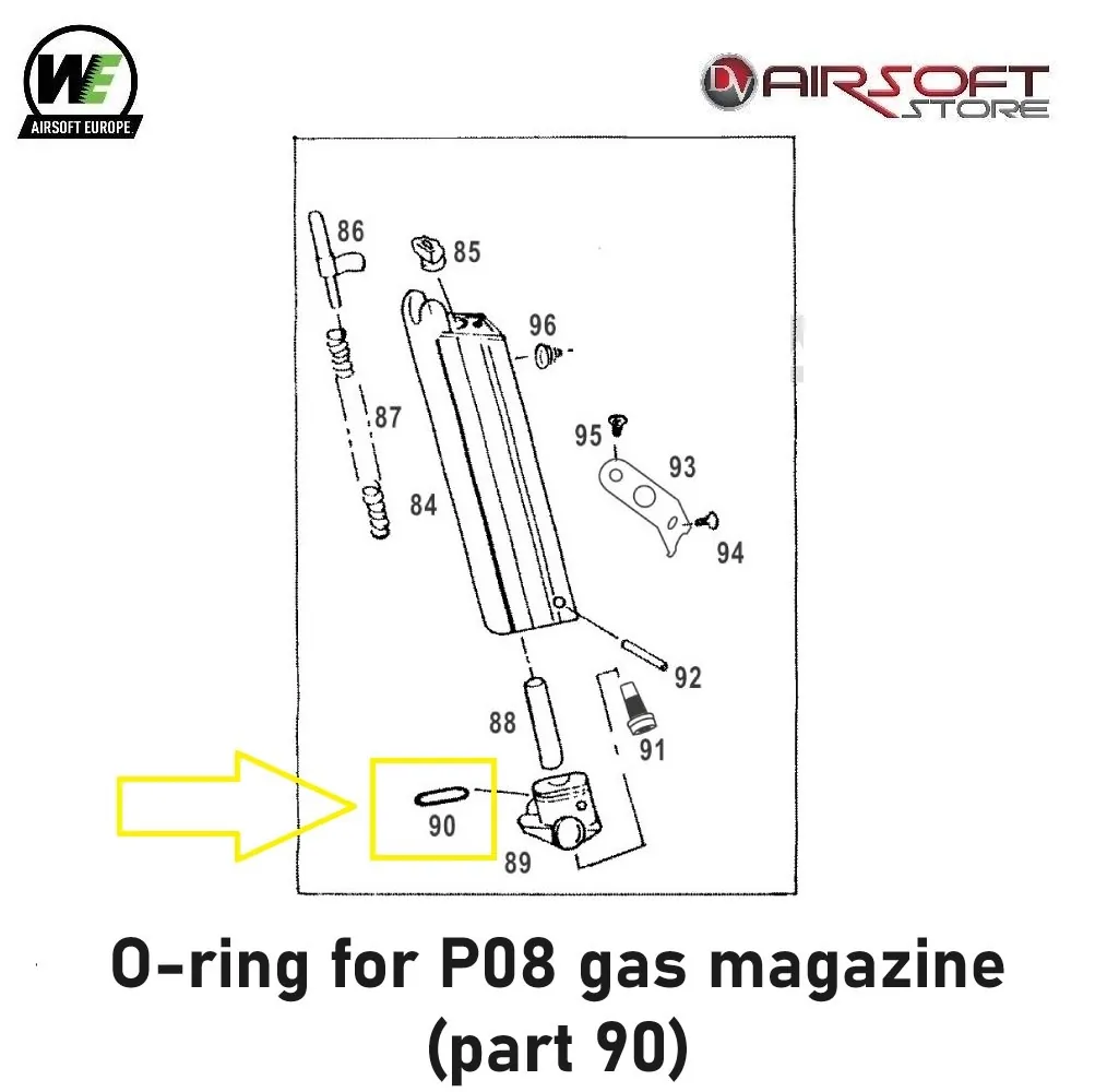 [2100000075461] O-ring for P08 gas magazine (part 90)