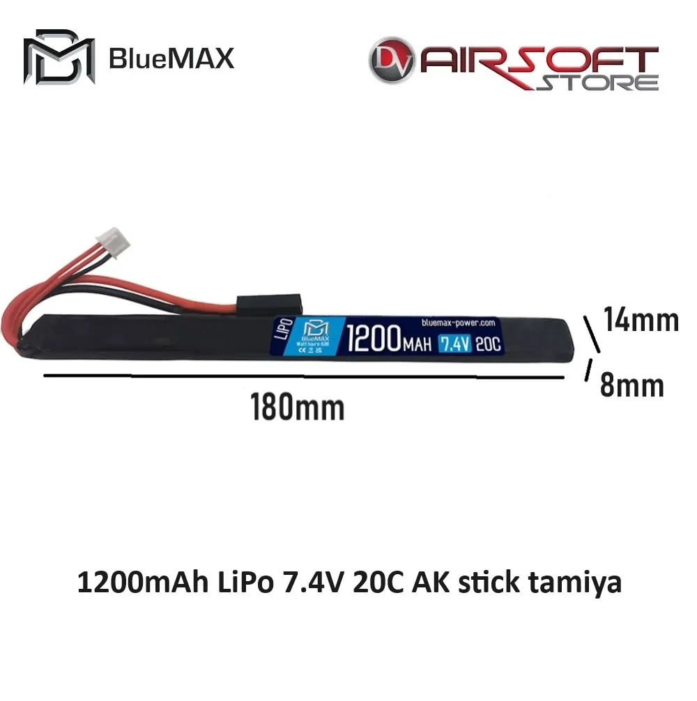 1200mAh LiPo 7.4V 20C AK stick tamiya
