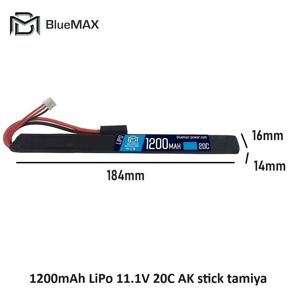 1200mAh LiPo 11.1V 20C AK stick tamiya
