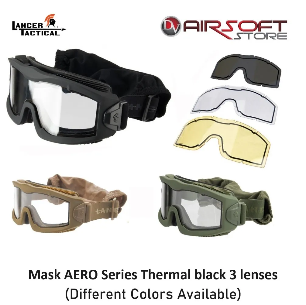 [2100000080984] Goggle AERO Series Thermal 3 lenses (Black)
