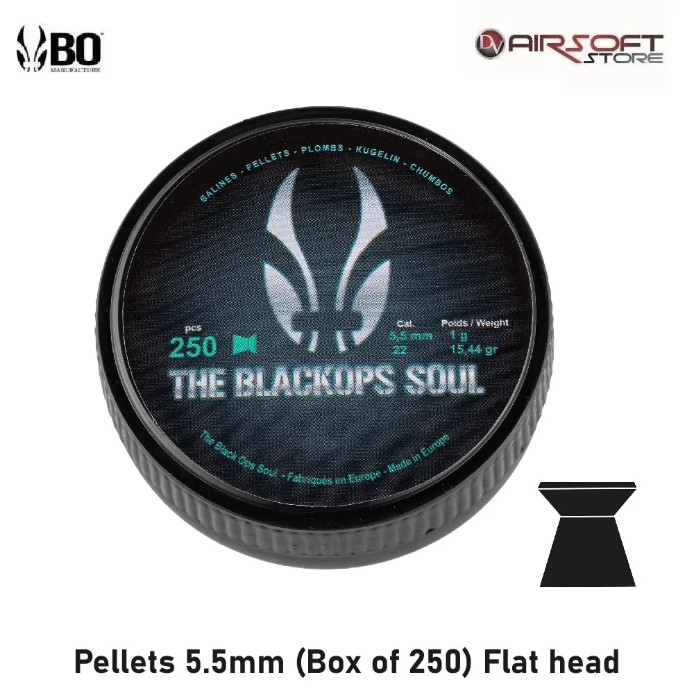 Pellets 5.5mm (Box of 250) Flat head