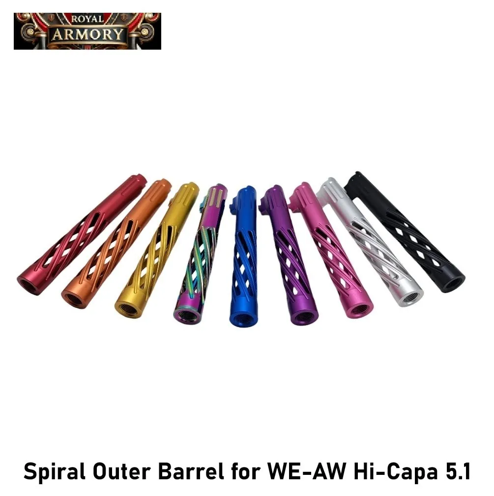 [2100000083671] Spiral Outer Barrel for WE-AW Hi-Capa 5.1 (Black)