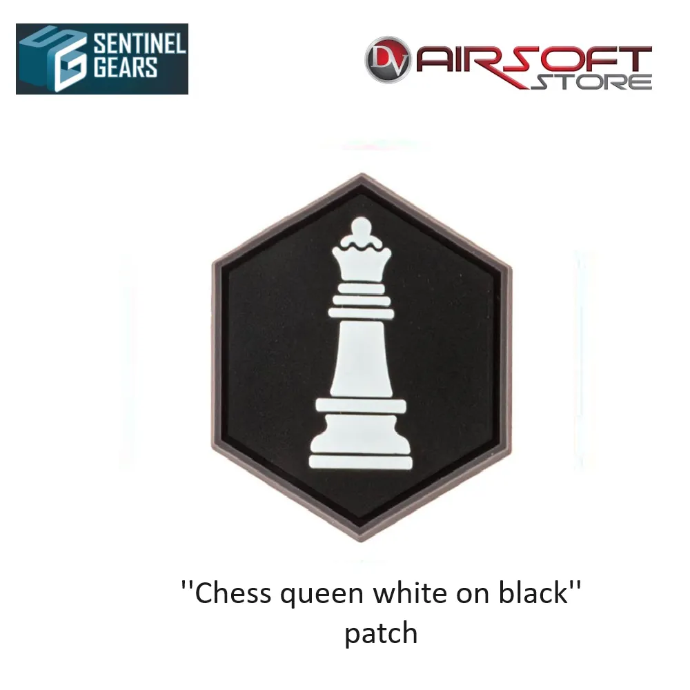 [2100000084074] ''Chess queen white on black'' patch
