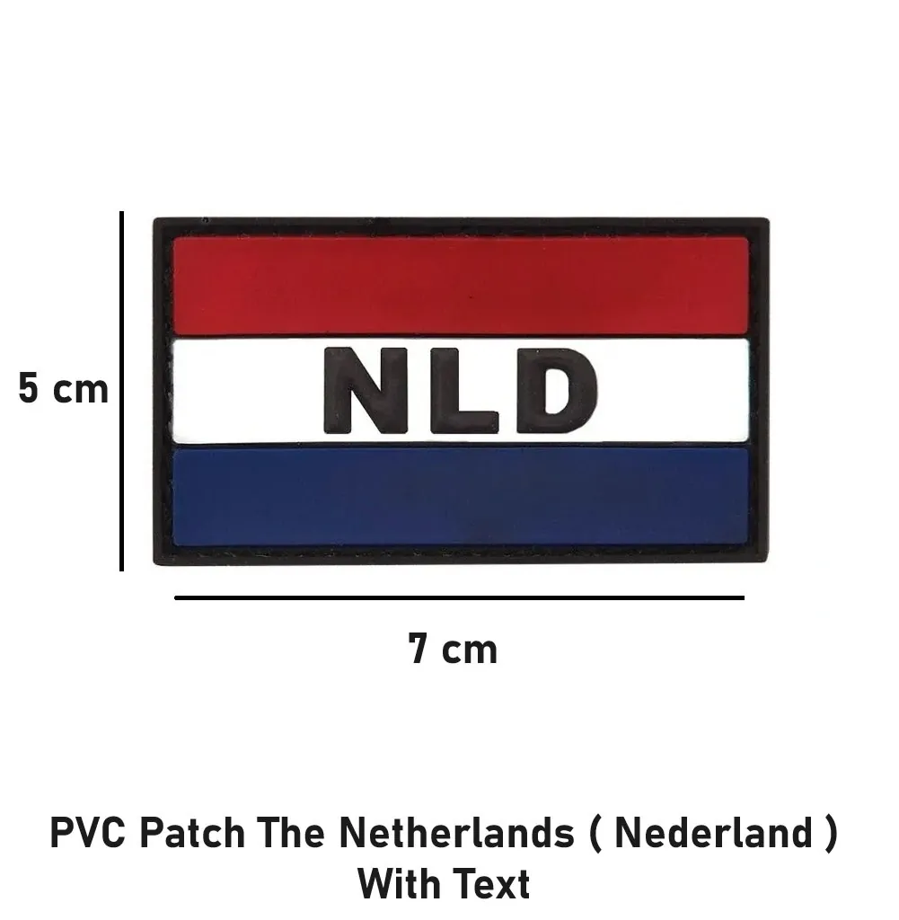 PVC Patch The Netherlands ( Nederland ) With Text