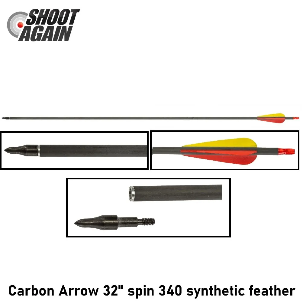 Carbon Arrow 32" spin 340 synthetic feather