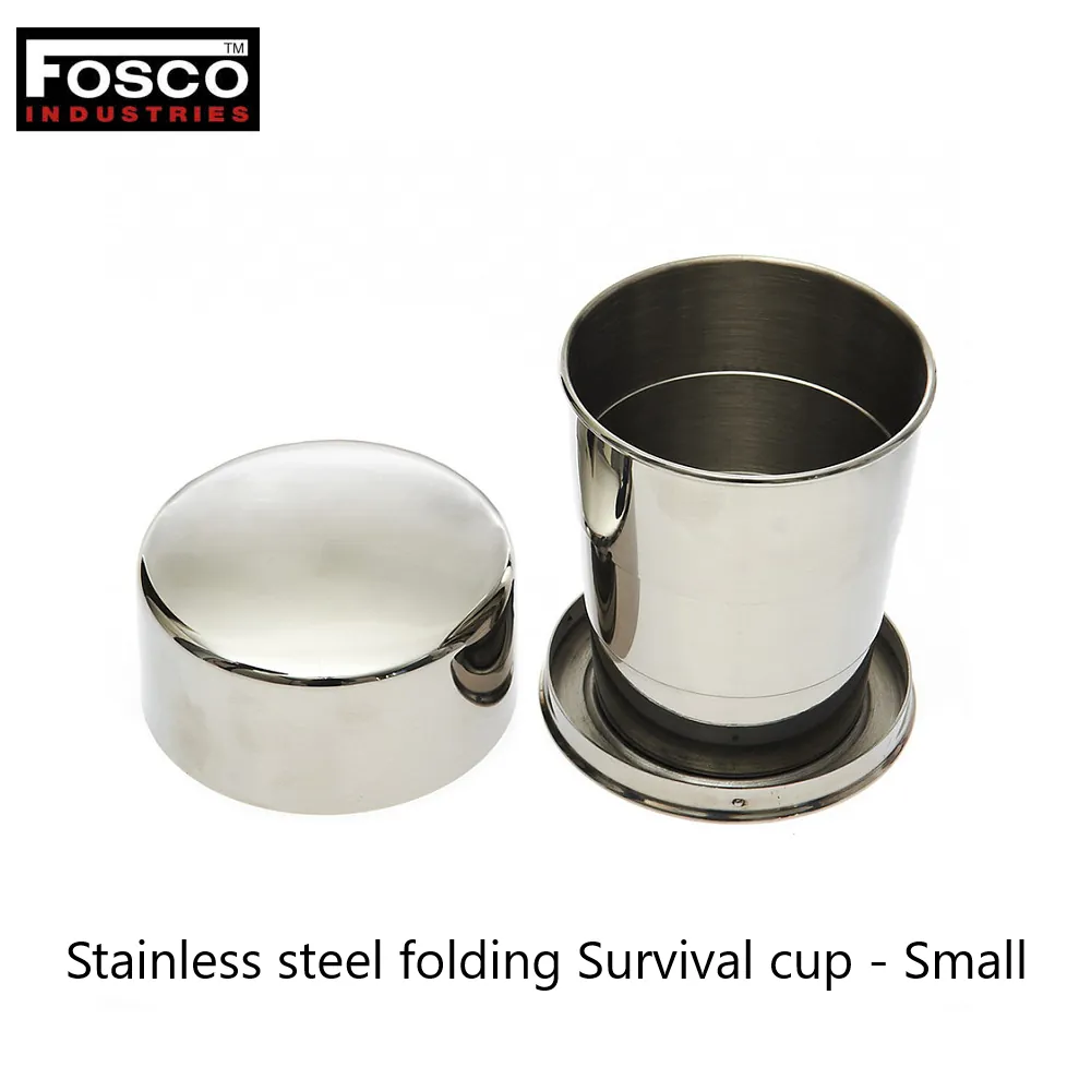 Stainless steel folding Survival cup - Small