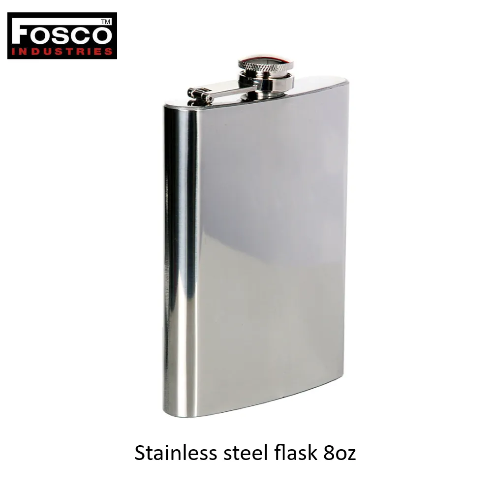 [2100000088041] Stainless steel flask 8oz