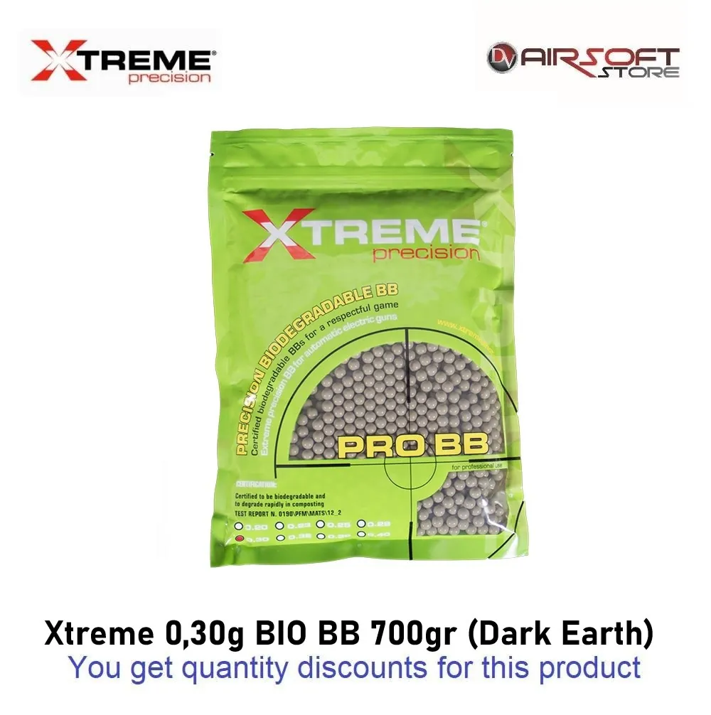 Xtreme 0.30g BIO BB 700gr (Dark Earth)