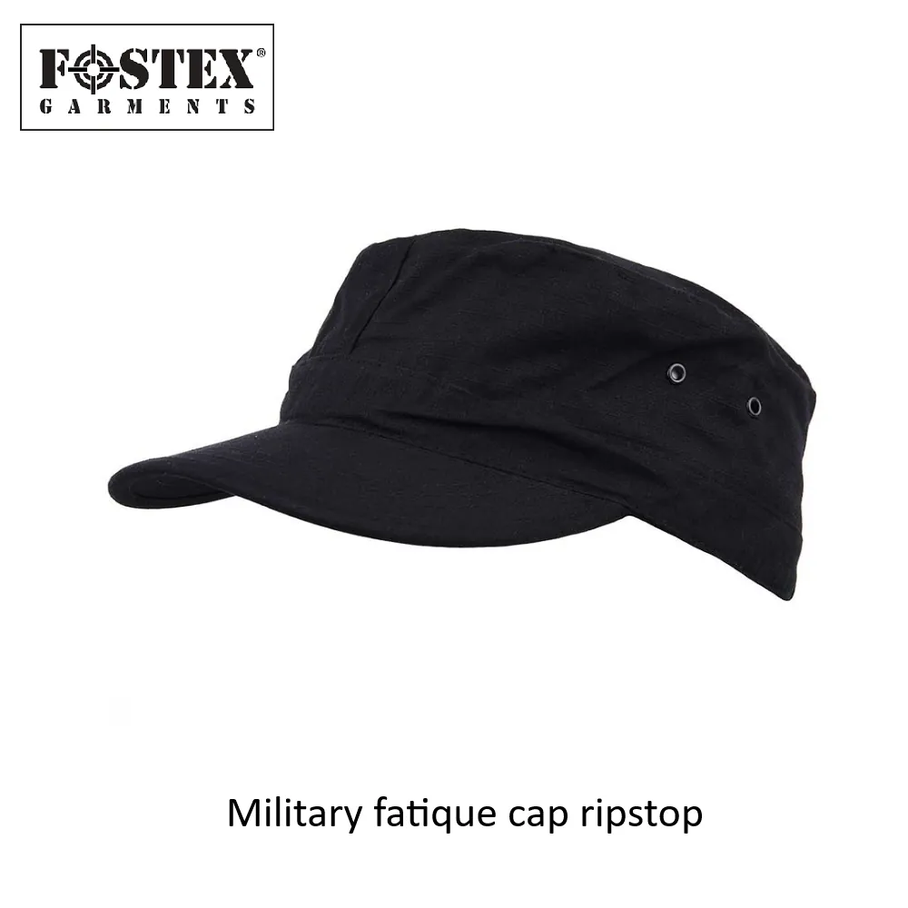 [2100000089994] Military fatique cap ripstop (Black)