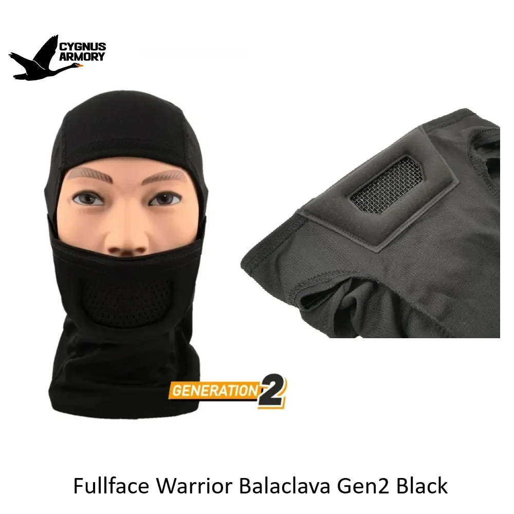[2100000091973] Fullface Warrior Balaclava with Mesh Gen2 (Black)