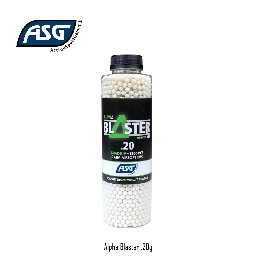 Alpha Blaster Tracer BBs .20g 3300 pcs Green