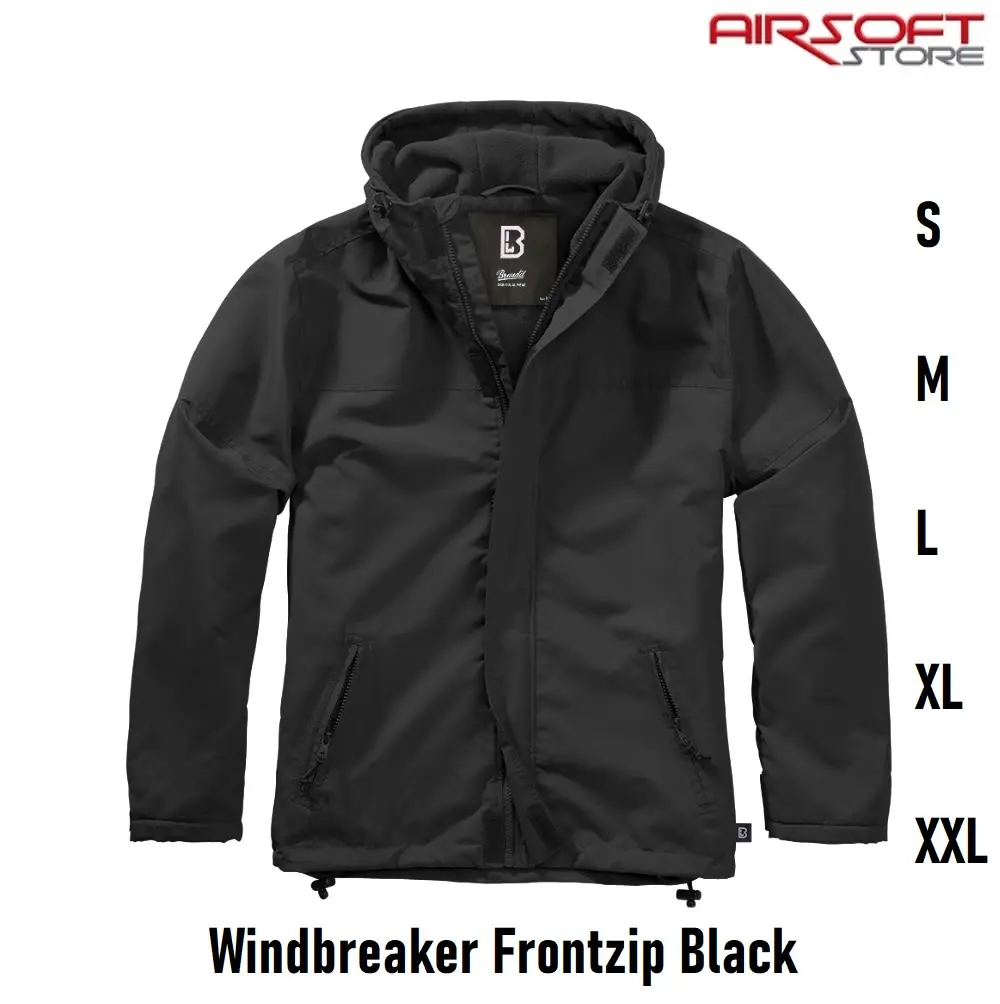 [2100000059942] Windbreaker Frontzip Black (S)
