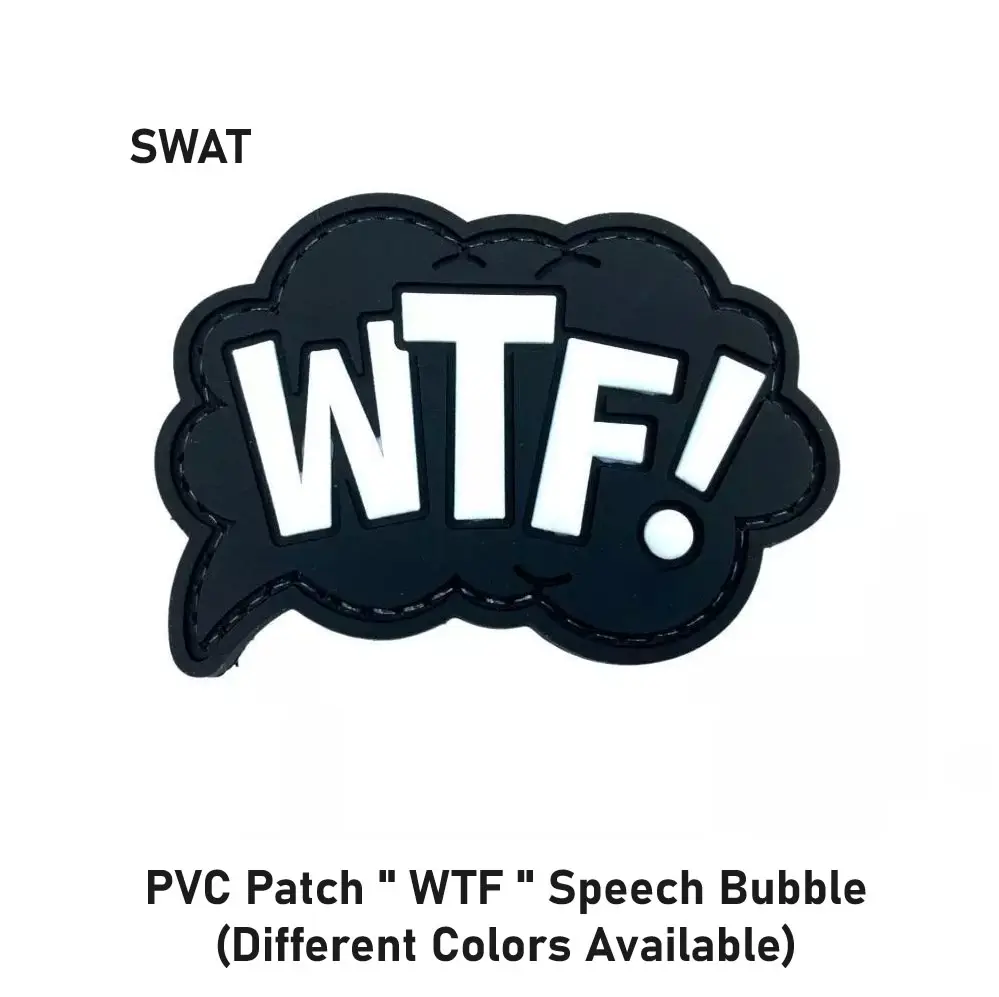 PVC Patch " WTF " Speech Bubble