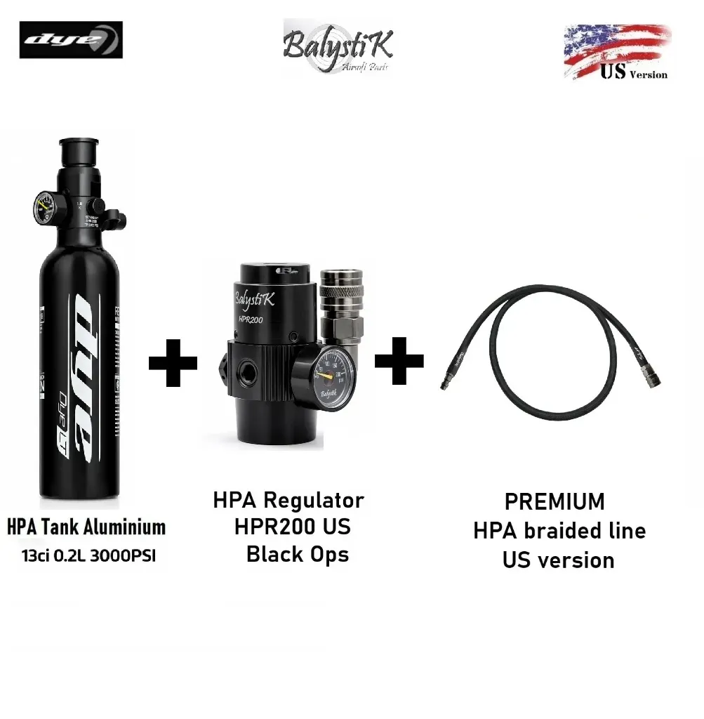 BALYSTIK HPR200 + DYE HPA TANK SET 0.2L Black (US)