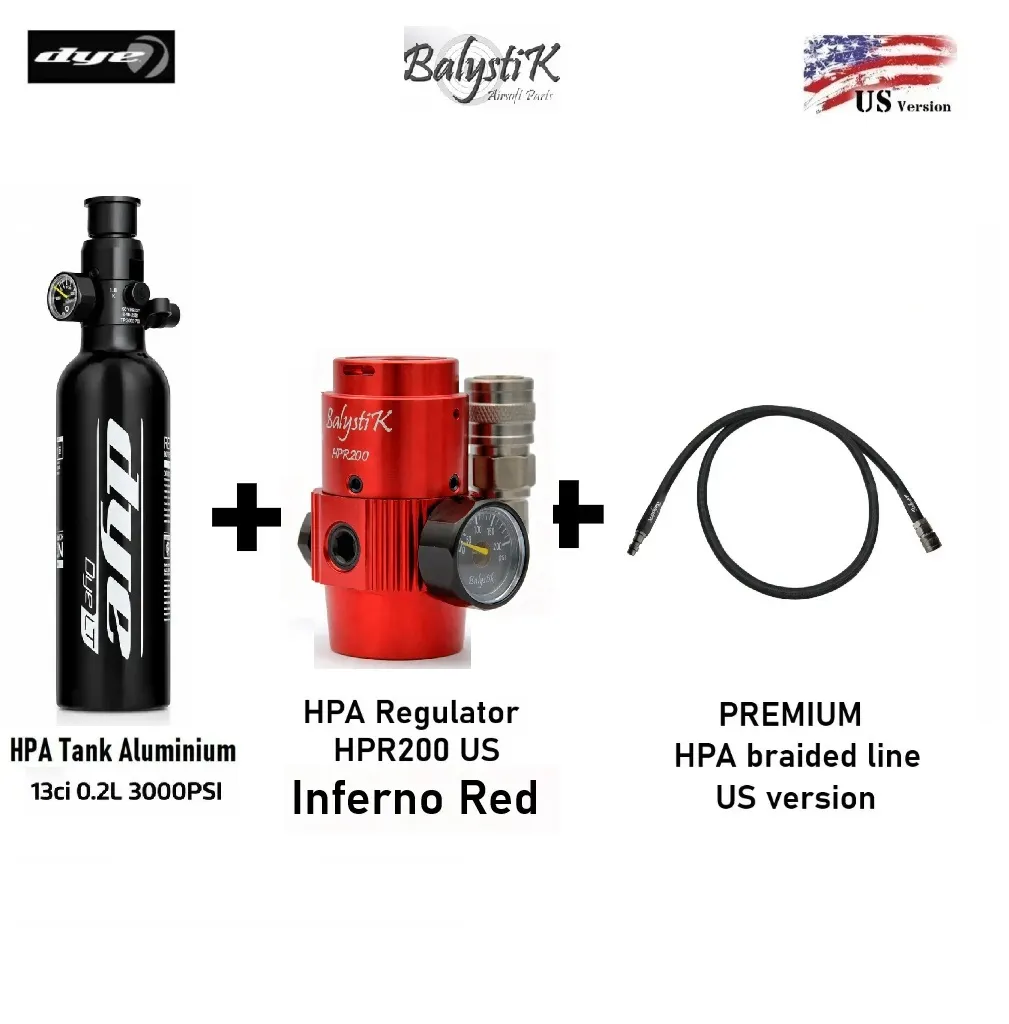 BALYSTIK HPR200 + DYE HPA TANK SET 0.2L Red (US)